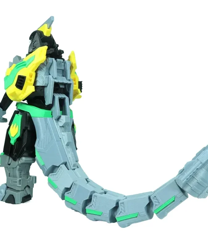 Boneco Dragonlord Impresso em 3D – Modelo Articulado Estilo Mecha Kaiju - Imagem 4