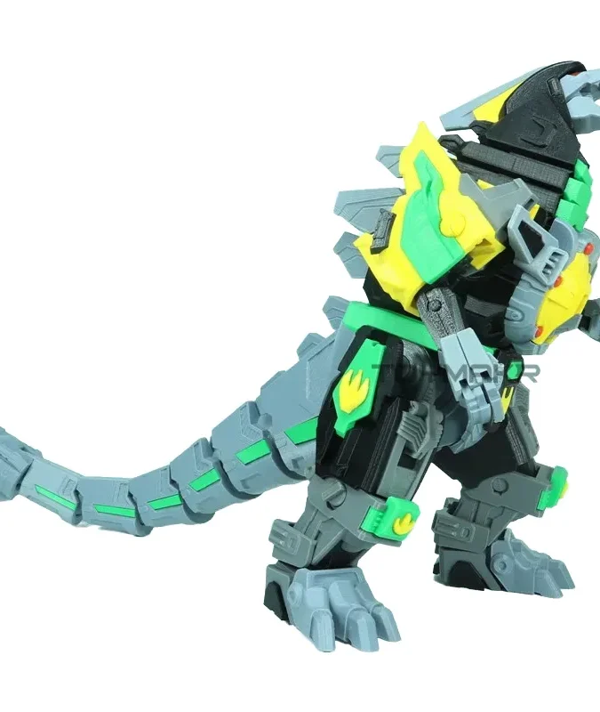 Boneco Dragonlord Impresso em 3D – Modelo Articulado Estilo Mecha Kaiju - Imagem 3