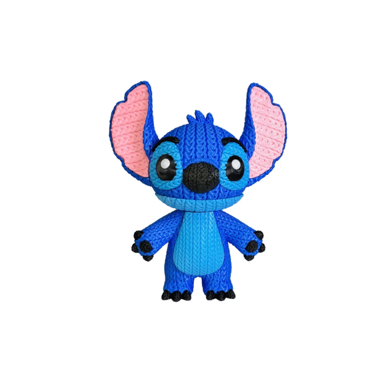 Stitch Crochê Lillo Stitch - Feita Em Plástico 3d