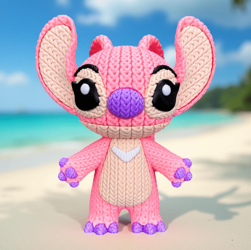 Angel Crochê Lillo Stitch - Feita Em Plástico 3d - Imagem 2