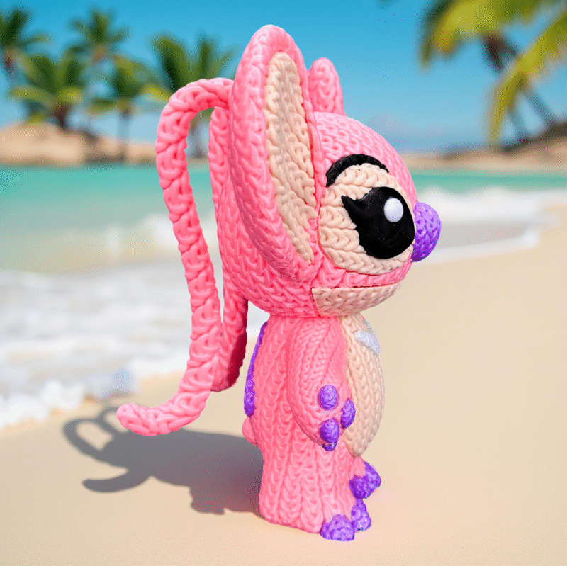 Angel Crochê Lillo Stitch - Feita Em Plástico 3d - Imagem 4
