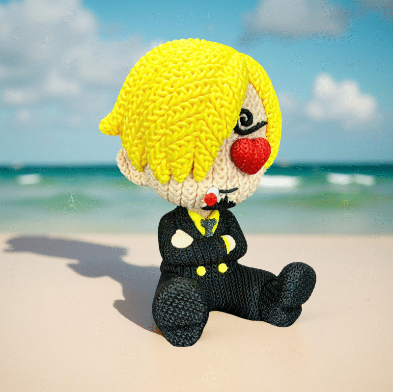Boneco Sanji One Piece Crochê Impressão 3D Colecionável em PLA - Imagem 4