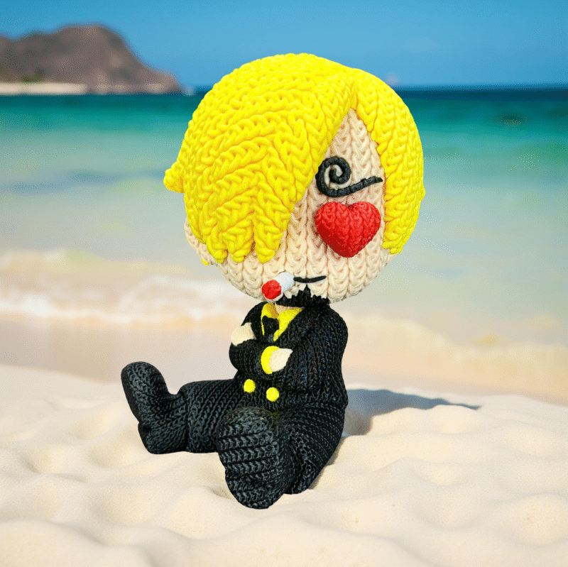 Boneco Sanji One Piece Crochê Impressão 3D Colecionável em PLA - Imagem 3